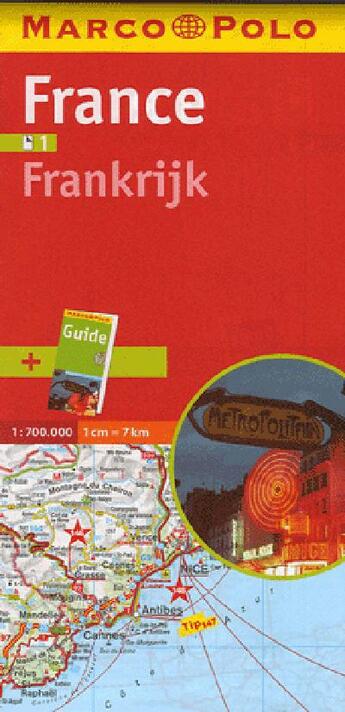 Couverture du livre « France 1/700.000 (carte + guide) » de  aux éditions Mairdumont