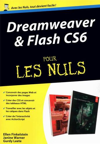 Couverture du livre « Dreamweaver et Flash CS6 pour les nuls » de Warner Janine et Gurdy Leete et Ellen Finkelstein aux éditions First Interactive