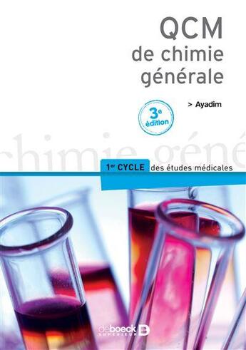 Couverture du livre « QCM de chimie généale » de  aux éditions De Boeck Superieur