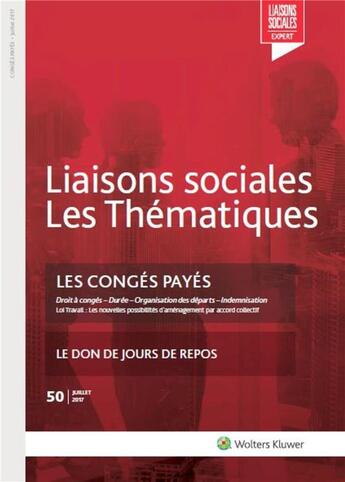 Couverture du livre « Les congés payés (2e édition) » de Fanny Doumayrou et Sandra Limou aux éditions Liaisons
