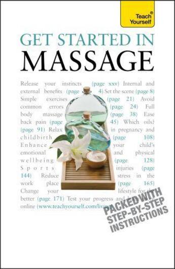 Couverture du livre « Get Started In Massage: Teach Yourself » de Brown Denise Whichello aux éditions Hodder Education Digital