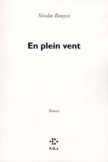 Couverture du livre « En plein vent » de Nicolas Bouyssi aux éditions P.o.l