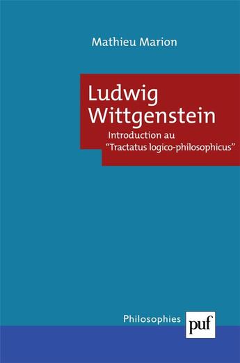 Couverture du livre « Ludwig Wittgenstein ; introduction au 