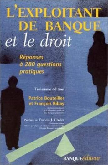 Couverture du livre « Exploitant De Banque Droi » de Bouteiller aux éditions Revue Banque