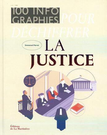 Couverture du livre « 100 infographies pour déchiffrer la justice » de Emmanuel Pierrat aux éditions La Martiniere