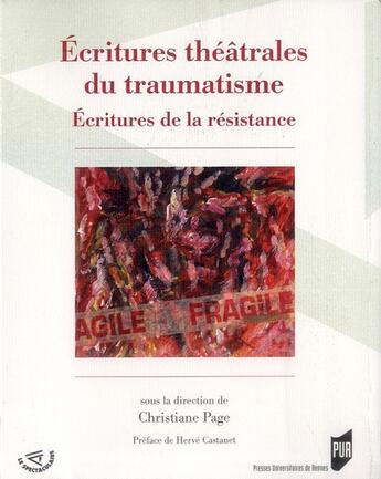 Couverture du livre « Écritures théâtrales du traumatisme » de  aux éditions Pu De Rennes