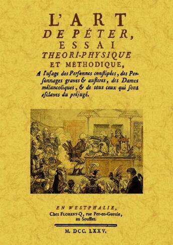 Couverture du livre « L'art de péter, essai théori-physique et méthodique » de Hurtault aux éditions Maxtor