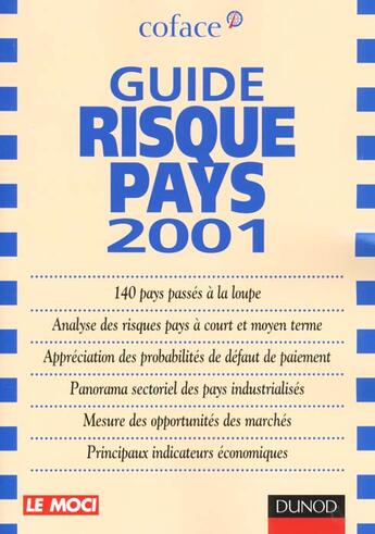 Couverture du livre « Risque Pays 2001 » de Coface aux éditions Dunod