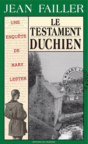 Couverture du livre « Le testament Duchien » de Jean Failler aux éditions Palemon