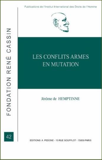 Couverture du livre « Les conflits armés en mutation » de Jerome De Hemptinne aux éditions Pedone