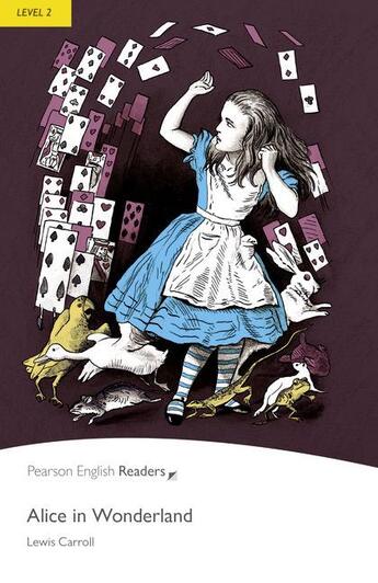 Couverture du livre « Alice in Wonderland ; level 2 » de Lewis Carroll aux éditions Pearson