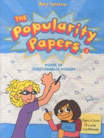 Couverture du livre « The popularity papers » de Amy Ignatow aux éditions Abrams Us