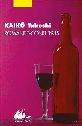 Couverture du livre « Romanée-conti 1935 » de Takeshi Kaiko aux éditions Picquier