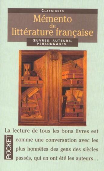 Couverture du livre « Memento D'Histoire De Litterature Francaise » de Claude Aziza aux éditions Pocket