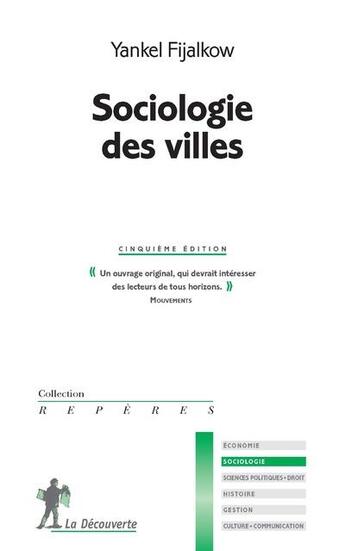 Couverture du livre « Sociologie des villes (5e édition) » de Yankel Fijalkow aux éditions La Decouverte
