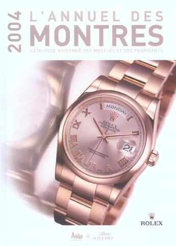 Couverture du livre « Annuel des montres 2004 - catalogue des marques (édition 2004) » de  aux éditions Chronosports