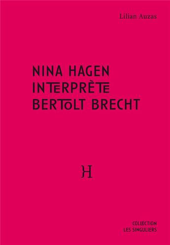 Couverture du livre « Nina Hagen interprète Bertolt Brecht » de Lilian Auzas aux éditions Hippocampe