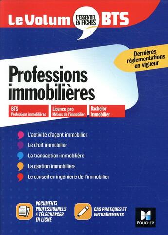 Couverture du livre « Le volum' ; professions immobilières ; BTS » de Evelyne Cornu-Gaidan aux éditions Foucher