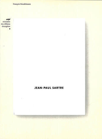 Couverture du livre « Jean-Paul Sartre » de Francois Noudelmann aux éditions Culturesfrance