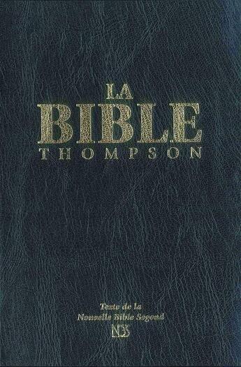 Couverture du livre « Bible THOMPSON NBS luxe tranche or » de Nbs aux éditions Vida