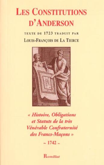 Couverture du livre « Les Constitutions » de Anderson aux éditions Romillat