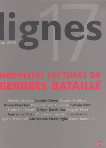 Couverture du livre « REVUE LIGNES T.17 ; Georges Bataille » de  aux éditions Leo Scheer