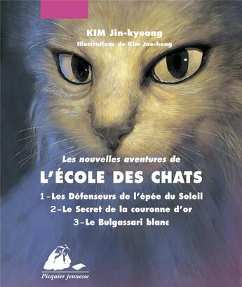 Couverture du livre « Les nouvelles aventures de l'école des chats ; Intégrale t.1 à t.3 » de Jin-Kyeong Kim et Jae-Hong Kim aux éditions Picquier