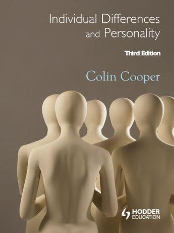 Couverture du livre « Individual Differences and Personality 3rd Edition » de Colin Cooper aux éditions Hodder Education Digital