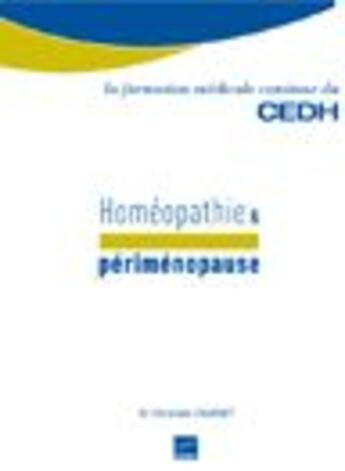 Couverture du livre « Homéopathie et périménopause » de Charvet aux éditions Cedh