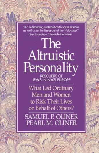Couverture du livre « Altruistic Personality » de Oliner Samuel P aux éditions Touchstone
