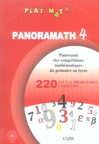 Couverture du livre « Panoramath 4 » de Cijm aux éditions Pole
