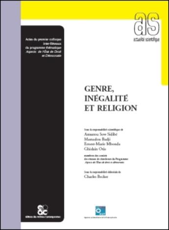 Couverture du livre « Genre, inegalités et religion » de  aux éditions Archives Contemporaines