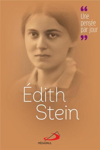 Couverture du livre « Edith Stein » de Michel Dupuis aux éditions Mediaspaul