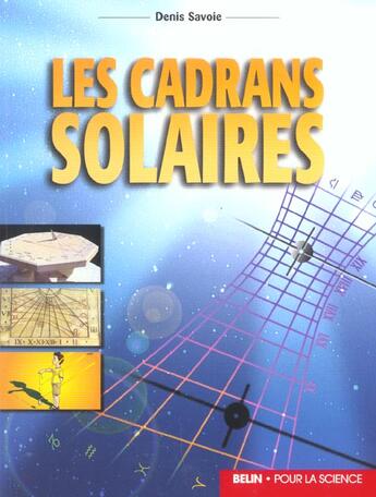 Couverture du livre « Les cadrans solaires » de Jean Medialivre aux éditions Belin