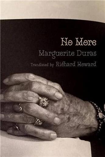 Couverture du livre « Marguerite Duras : no more / c'est tout » de Marguerite Duras aux éditions Random House Us