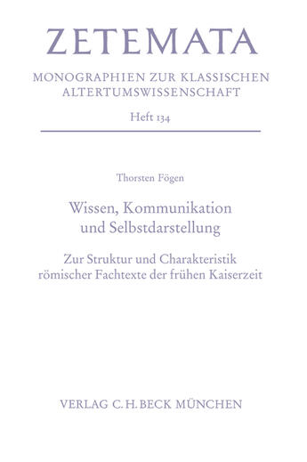 Couverture du livre « Wissen, Kommunikation und Selbstdarstellung » de Thorsten Fogen aux éditions C.h.beck