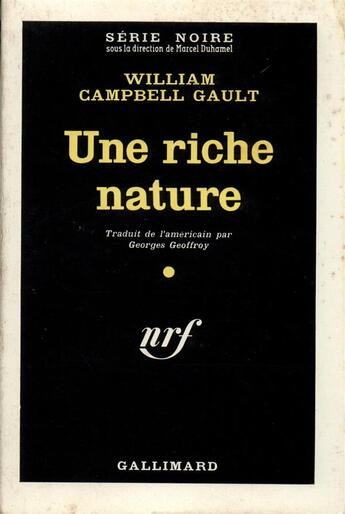 Couverture du livre « Une Riche Nature » de Gault aux éditions Gallimard