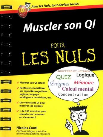 Couverture du livre « Muscler son QI pour les nuls » de Conti Nicolas aux éditions First
