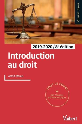 Couverture du livre « Introduction au droit ; tout le cours (édition 2019/2020) » de Astrid Marais aux éditions Vuibert