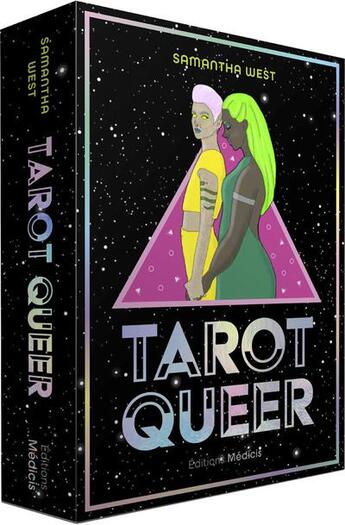 Couverture du livre « Tarot queer » de Samantha West aux éditions Medicis