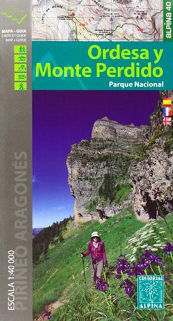 Couverture du livre « Ordesa y monte perdido - 1/40.000 » de  aux éditions Alpina
