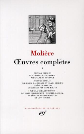 Couverture du livre « Oeuvres complètes Tome 1 » de Moliere aux éditions Gallimard
