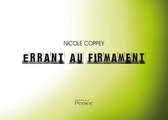 Couverture du livre « Errant au firmament » de Nicole Coppey aux éditions Persee