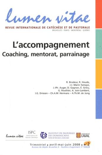 Couverture du livre « Lumen vitae - numero 2 l'accompagnement coaching, mentorat, parrainage » de  aux éditions Lumen Vitae