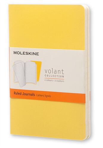 Couverture du livre « Carnet volant set de 2 ligne poche jaune tournesol » de Moleskine aux éditions Moleskine