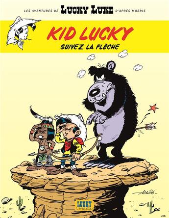 Couverture du livre « Les aventures de Kid Lucky d'après Morris Tome 4 : suivez la flèche » de Achde aux éditions Lucky Comics
