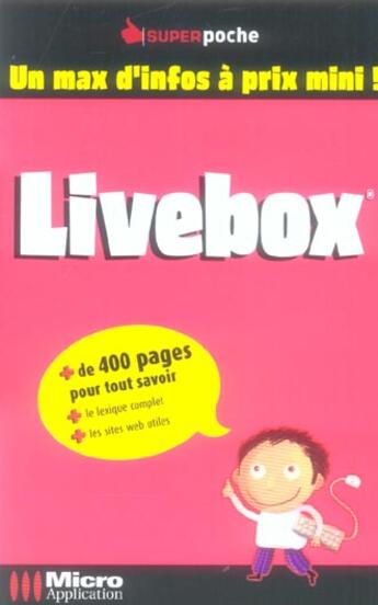Couverture du livre « Livebox » de Soyer aux éditions Micro Application