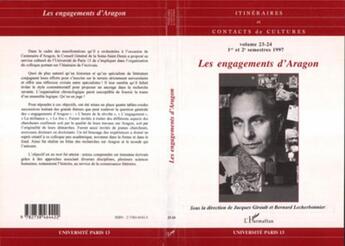 Couverture du livre « Les engagements d'aragon (n 23-24) - vol23 » de Lecherbonnier aux éditions L'harmattan