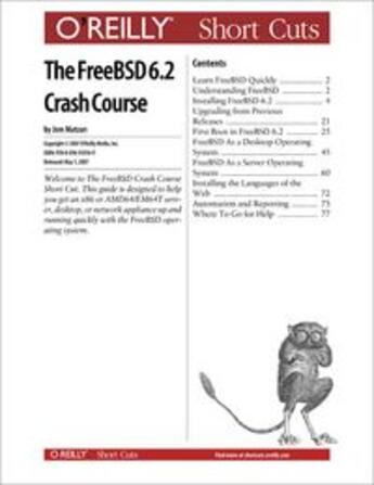 Couverture du livre « The FreeBSD 6.2 Crash Course » de Jem Matzan aux éditions O Reilly