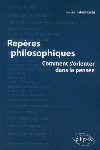 Couverture du livre « Repères philosophiques ; comment s'orienter dans la pensée » de Jean-Michel Muglioni aux éditions Ellipses